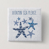 お願いします沿岸芸術|のビタミンの海 缶バッジ (正面)