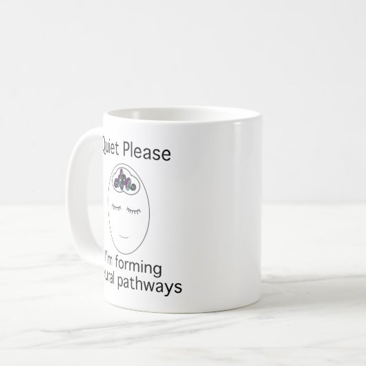 お願いします静寂: 私は神経の細道を形作っています コーヒーマグカップ (正面左)