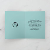 お願いします! – 謝る/かわいい犬 カード (内部)