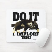 お願いしまやる気を起こさせるす猫写真ことわざ マウスパッド (マウス)