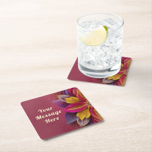 お願いしま結婚す スクエアペーパーコースター (インサイチュ)