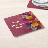 お願いしま結婚す スクエアペーパーコースター (アングル)