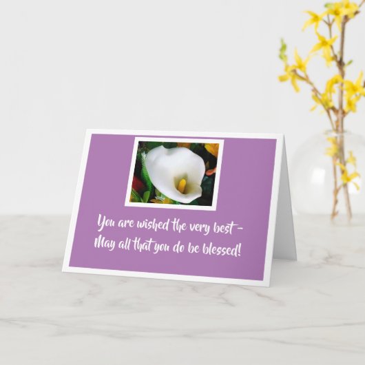 お願いし最高のます カード (黄色い花)