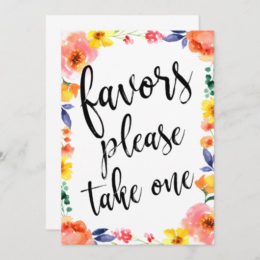 お願いだからフローラのサイン手頃を一つ取って (正面/裏面)