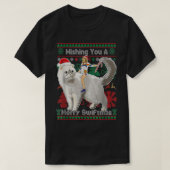 お願いだからメリークリスマスに汗をかく Tシャツ (デザイン正面)
