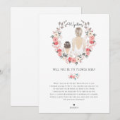 お願いだから結婚式で花を撒く女の子になって！ 招待状 (正面/裏面)