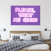 「お願いだから良く」かわいいデザイン。買今 キャンバスプリント (インサイチュ (寝室))