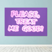 「お願いだから良く」かわいいデザイン。買今 キャンバスプリント (インサイチュ (ウッドフロア))