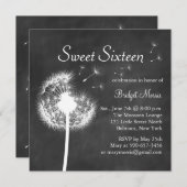 お願いだ!オン·チャルクボード·Sweet sixteen招待状 招待状 (正面/裏面)