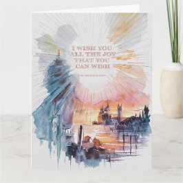 お願いできる喜び」水彩グリーティング カード