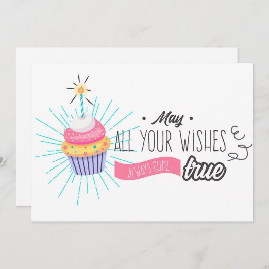 お願いの全てが本当の来誕生日を シーズンカード (正面/裏面)