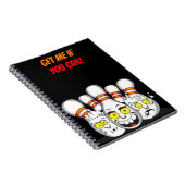 お願いもしできるおもしろいボーリングピン引用文 ノートブック (右側)