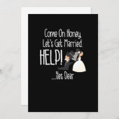 お願いよハニー、結婚しようよ! ヘルプ! 面白いね 招待状 (正面/裏面)