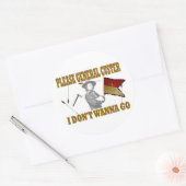 お願いカスター私は行きたくない ラウンドシール (封筒)