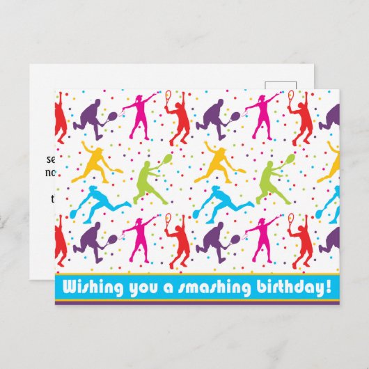 お願いカラフル誕生日はがき ポストカード (正面/裏面)