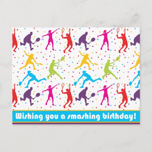 お願いカラフル誕生日はがき ポストカード (正面)