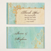 お願いギフトカード – フルーアディLys Damask 2 - 結婚's (正面&裏面)