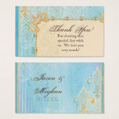 お願いギフトカード – フルーアディLys Damask 2 - 結婚's (正面&裏面)