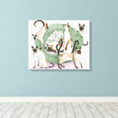 お願いシャムもしーよ キャンバスプリント (インサイチュ (ウッドフロア))