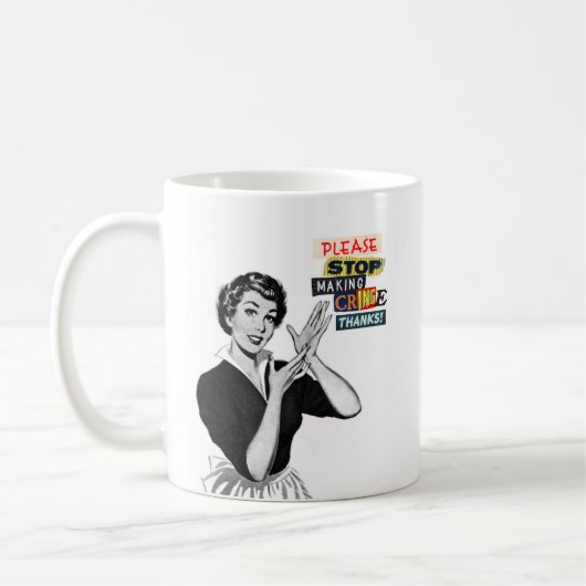 お願いストップいだから コーヒーマグカップ (左)