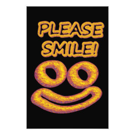 「お願いスマイル!」 かわいいデザイン。買今 フォトプリント