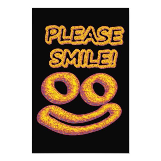 「お願いスマイル!」 かわいいデザイン。買今 フォトプリント            (正面)