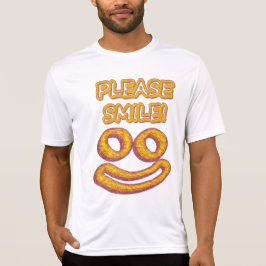 「お願いスマイル!」 かわいいデザイン。買今 Tシャツ