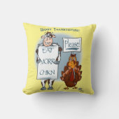 お願いネイビーイエローサンクスギビングデイ装飾用クッション クッション (正面)