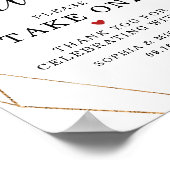 お願いブルゴーニュの花束の金ゴールドの形 ポスター (角)