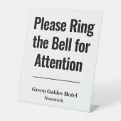 お願いリングや輪ザ・ベルのアテンションホテルペデスタル 台座サイン (正面)