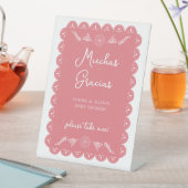 お願い一つグラシアスありがとう女の子の赤ちゃんシャワー 台座サイン (インサイチュ)