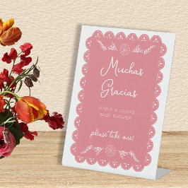 お願い一つグラシアスありがとう女の子の赤ちゃんシャワー 台座サイン