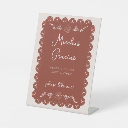 お願い一つグラシアスありがとう赤ちゃんシャワー 台座サイン (正面)
