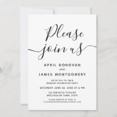 お願い参加タイポグラフィ結婚式招待状 招待状 (正面)