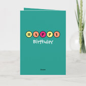 お願い多くのおもしろいグリーンキッズフォト誕生日 カード (裏面)