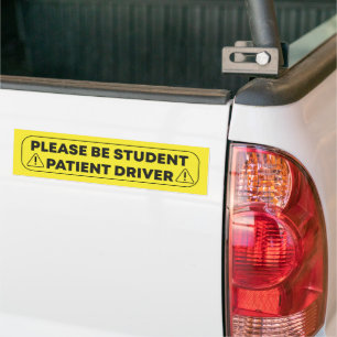 お願い学生患者の運転車 バンパーステッカー
