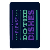 お願い料理パープル文字チョーリマインダー マグネット (縦)