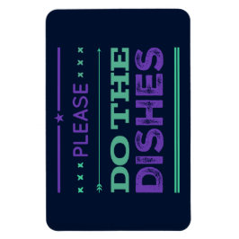 お願い料理パープル文字チョーリマインダー マグネット