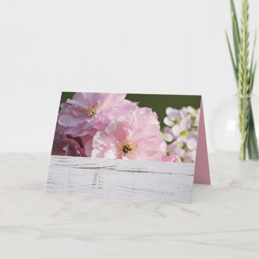 お願い最高のウエディングロマンチック サンキューカード (正面)