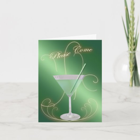 お願い来カクテルパーティの招待状 招待状 (正面)