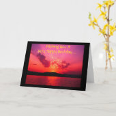 お願い申し上げるハッピーバースデー..... カード (黄色い花)