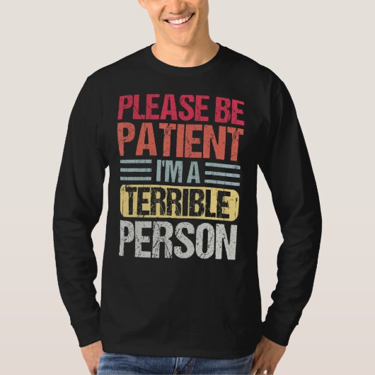 お願い私は恐ろしい人間のアパレル Tシャツ (正面)