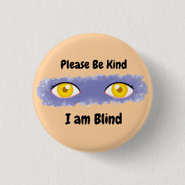お願い私は盲目である – ピンク 缶バッジ
