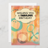 お願い素敵な誕生日オレンジ シーズンカード (正面/裏面)