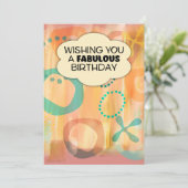 お願い素敵な誕生日オレンジ シーズンカード (スタンド正面)