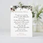 お願い良いエレガントフローラシックな冬の結婚式 エンクロージャーカード (スタンド正面)