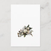 お願い良いエレガントフローラシックな冬の結婚式 エンクロージャーカード (裏面)