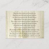 お願い良いカードのメイソンの瓶ひまわり花 エンクロージャーカード (裏面)