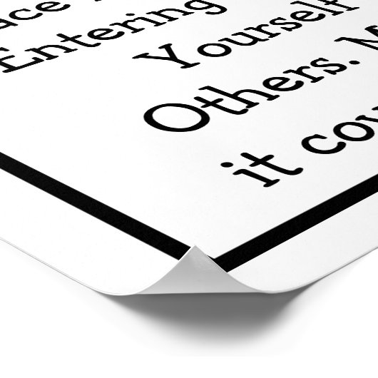 お願い顔の看板 ポスター (角)