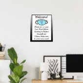 お願い顔の看板 ポスター (ホームオフィス)